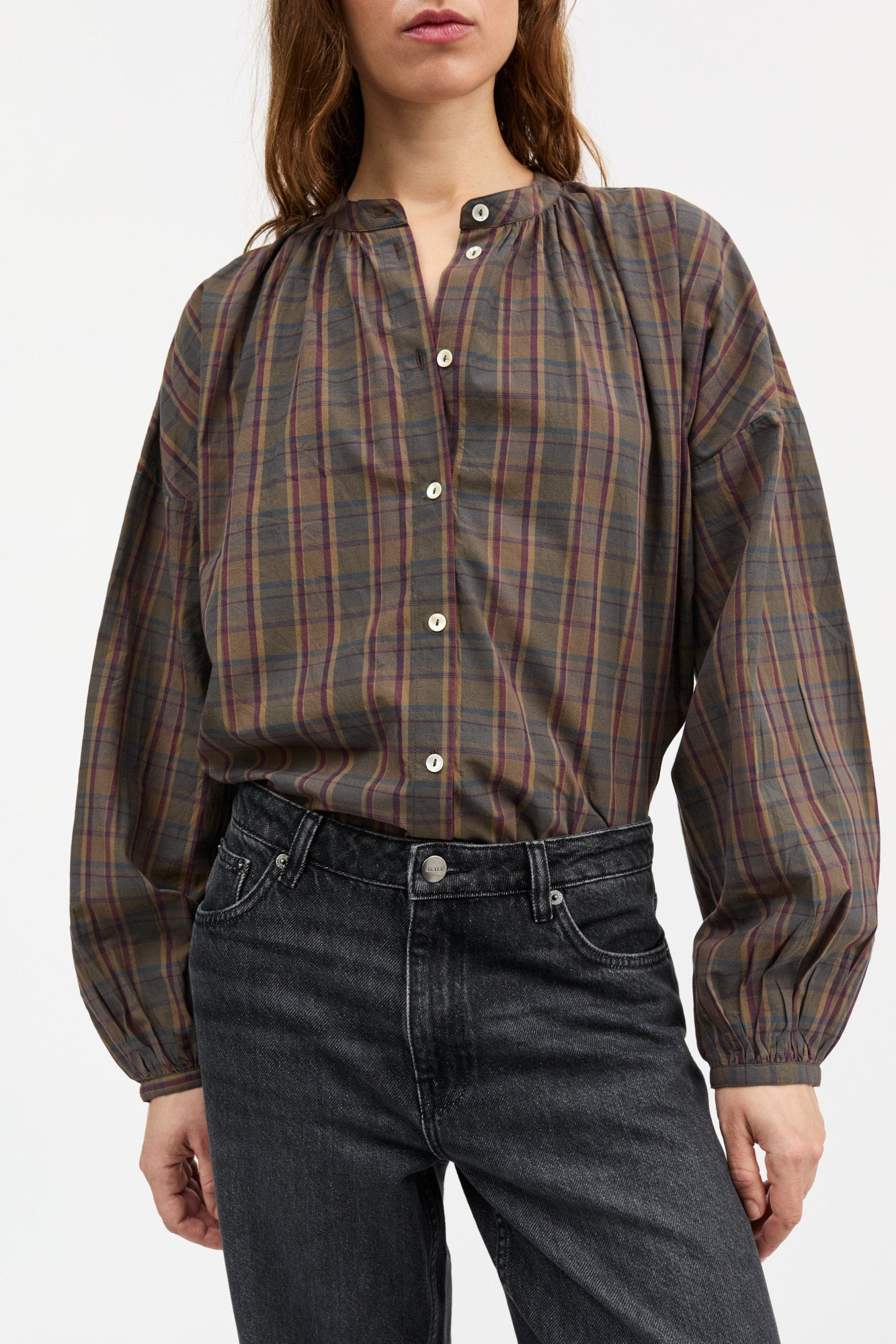 Skall Studio CIlla shirt Shirt Green/Red check